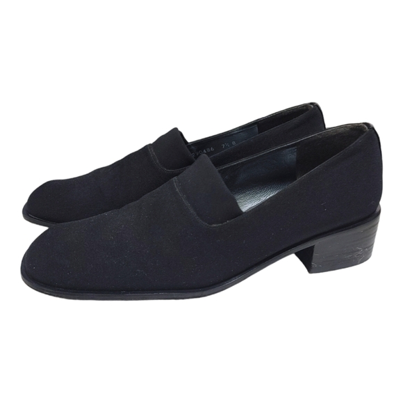 Stuart Weitzman Black Square Toe Medium Width Short Heels Women's Size 7.5 - Picture 3 of 9